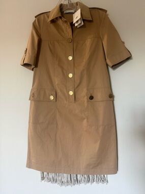 Tory Burch Cotton Poplin Safari Dress